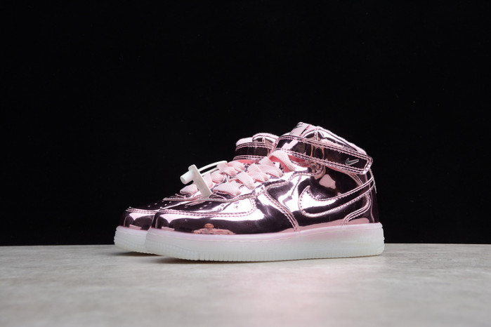 kids nike air force 1 mid wb pink rose 314197-8300