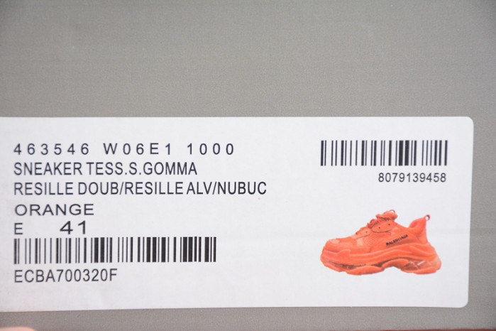 blcg sneaker triple.s.gomma orange