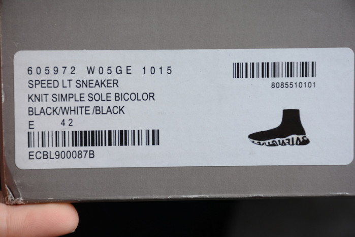 blcg speed sneaker black-white 605972 w05ge 1015