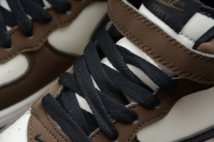 kids nike air force 1 mid 07 x travis scott beige brown 314197-168