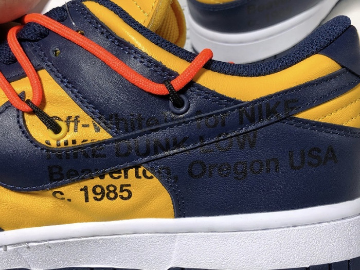 nike dunk low ow michigan ct0856-700