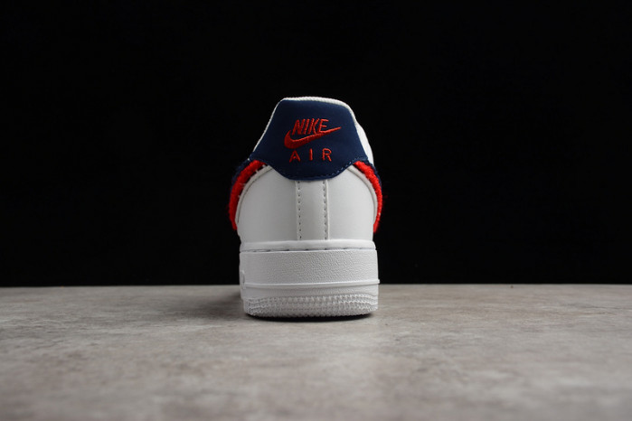 nike air force 1 low lv8 3d chenille swh white red blue 823511-106