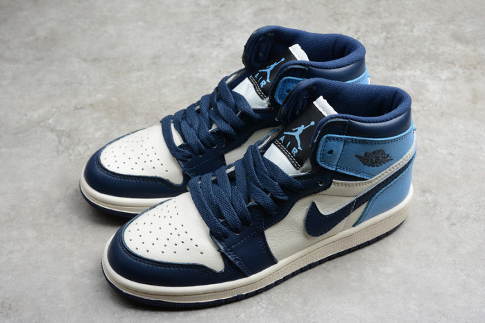 kids air jordan 1 obsidian university blue (555088-140)