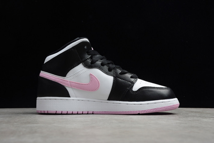 air jordan 1 mid white black light arctic pink 555112-103