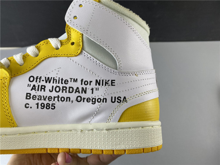 air jordan 1 x ow nrg white yellow aq0818-149