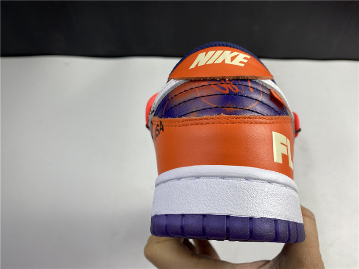 ow x nike sb dunk low orange perple white ct0856-801