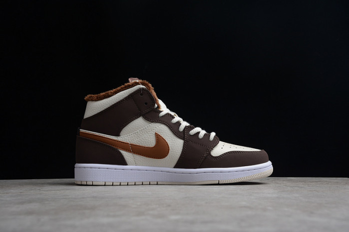 air jordan 1 mid cream dark chocolate do6699-200