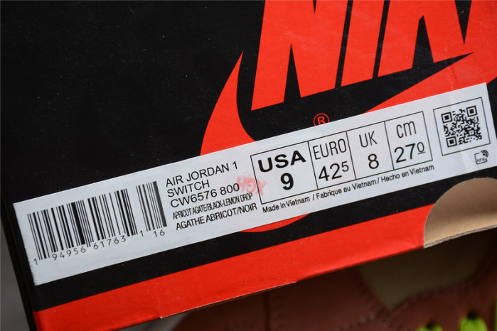 air jordan 1 high switch peach cw6576-100