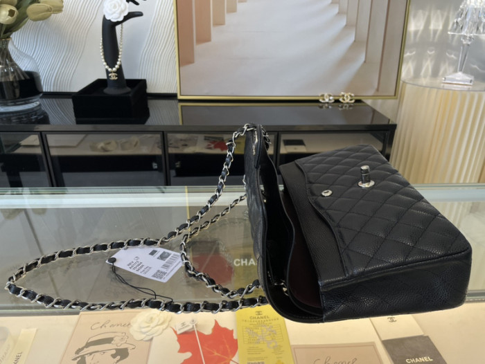 c*h*a*nel flap caviar bag