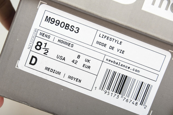 new balance 990v3 black grey m990bs3