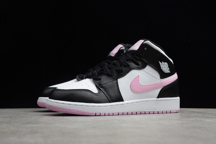 air jordan 1 mid white black light arctic pink 555112-103