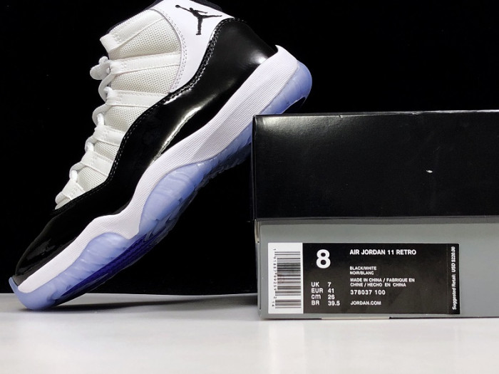 air jordan 11 retro "concord 2018 378037-100