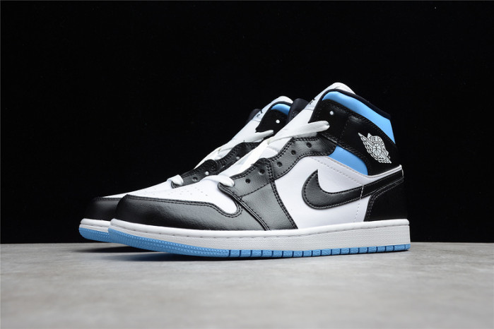 air jordan 1 mid university black white (w) bq6472-102