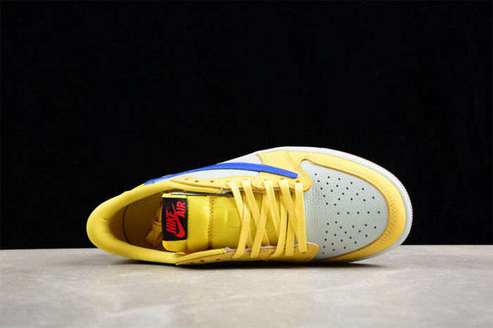 kids travis scott x air jordan 1 low og “canary” dz4137-700