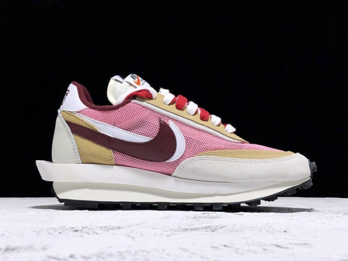 sacai x nike lvd waffle daybreak swh pink red white bv0073-500