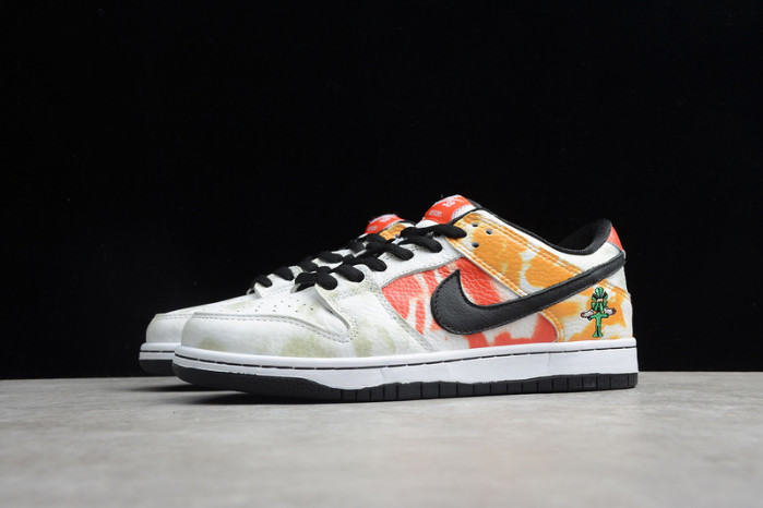 nike sb dunk low raygun tie-dye white bq6832-101