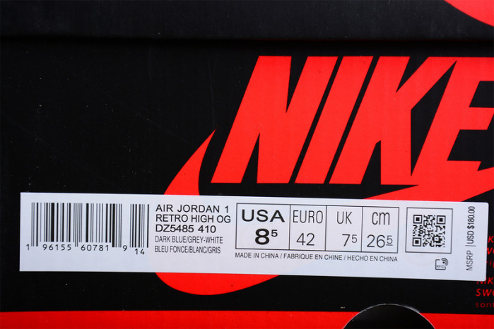 air jordan 1 high og true blue dz5485-410