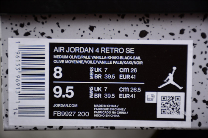 air jordan 4 se craft “olive” fb9927-200