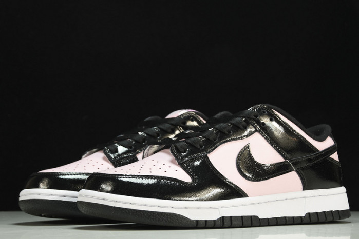 nike dunk low wmns pink black patent dj9955-600