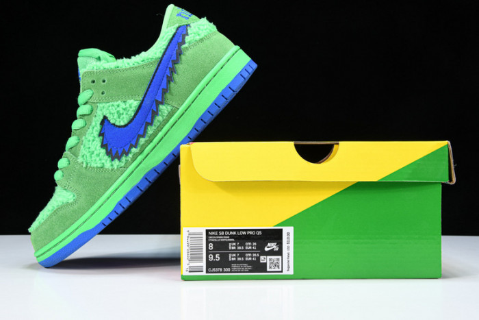 grateful dead x nike sb dunk low “green bear” cj5378-300
