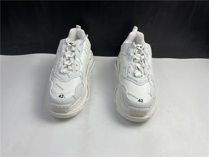 blcg sneaker triple.s.gomma white green 536737 w5fw6 1956