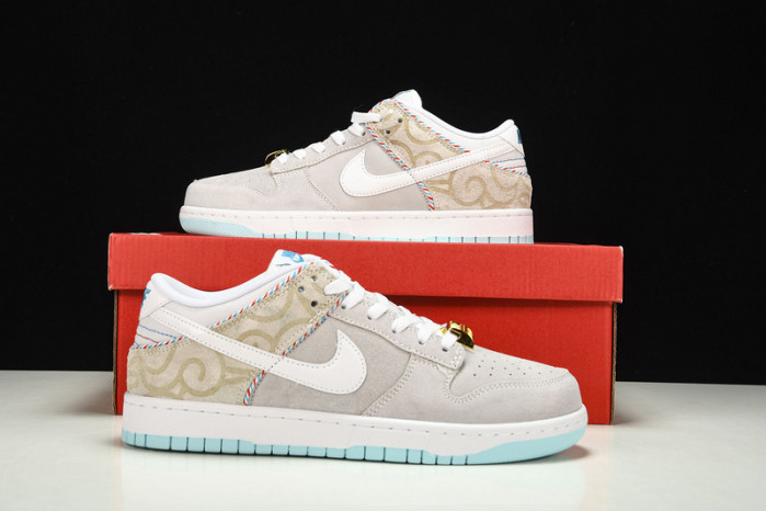 nike dunk low se barber shop grey dh7614-500