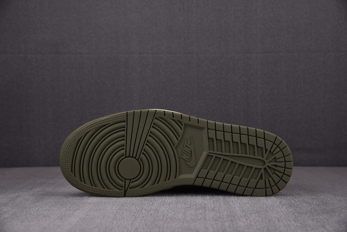 kids travis scott x air jordan 1 low og wmns “olive” dz4137-106