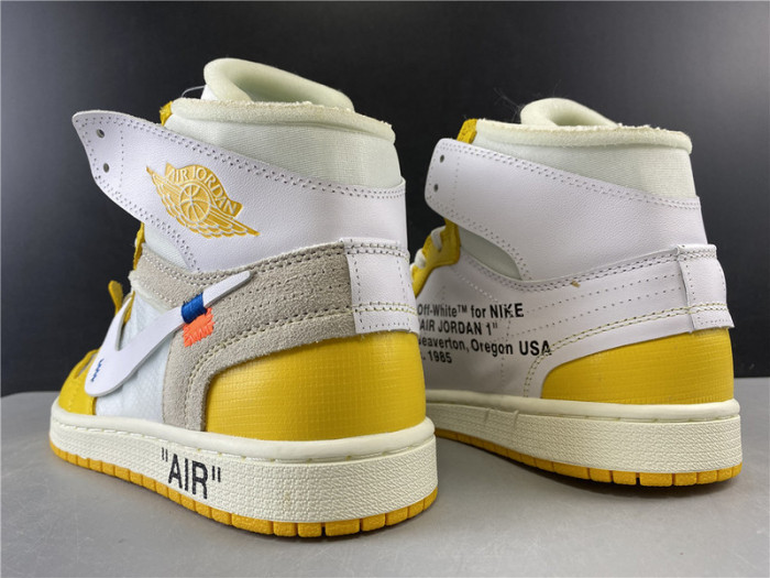 air jordan 1 x ow nrg white yellow aq0818-149