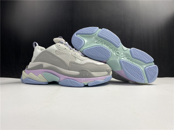 blcg sneaker triple.s.gomma gray purple and pink 536737 w2fw1 1977