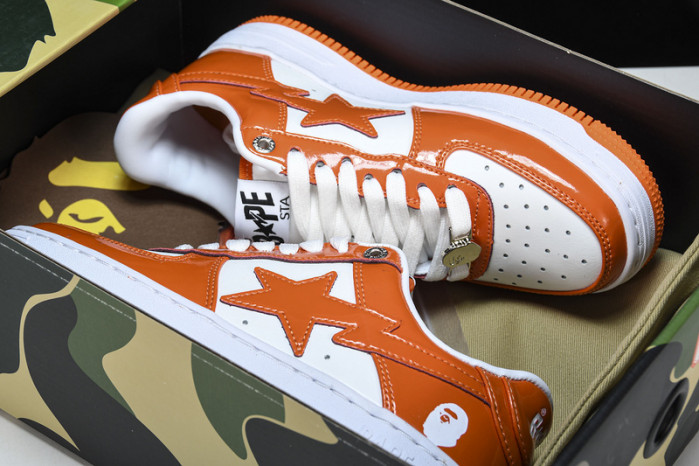 a bathing ape bape sta low orange hp33-125