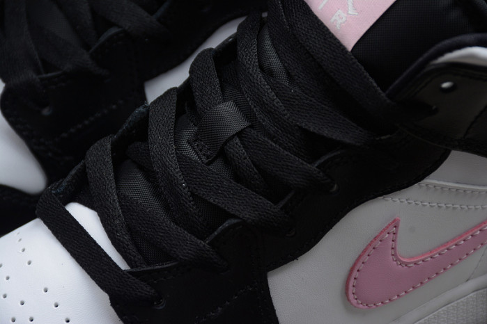 air jordan 1 mid white black light arctic pink 555112-103