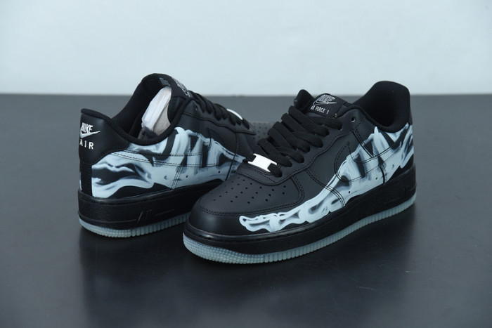 nike air force 1 low black skeleton halloween (2019) bq7541-001