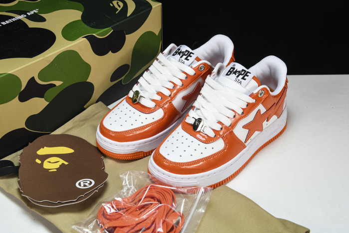 a bathing ape bape sta low orange hp33-125