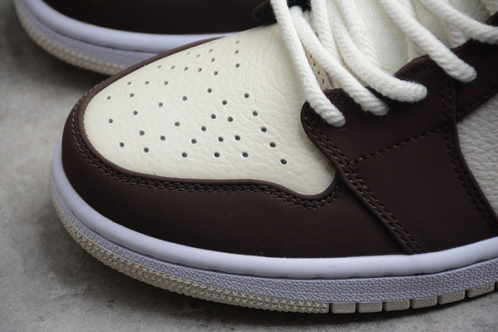air jordan 1 mid cream dark chocolate do6699-200