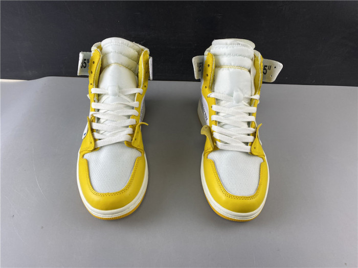 air jordan 1 x ow nrg white yellow aq0818-149