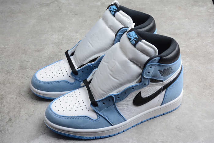 air jordan 1 retro high white university blue black 555088-134