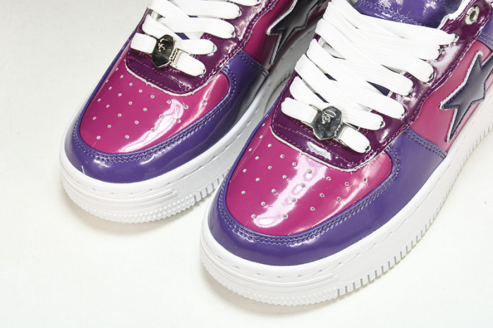 a bathing ape bape sta low color camo combo purple hp33-132