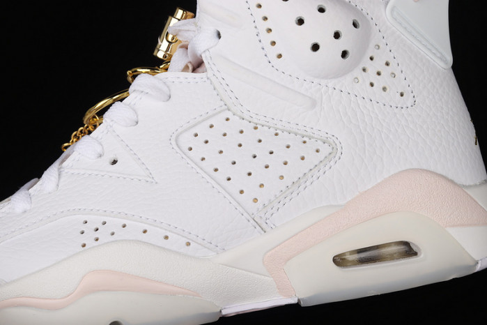 air jordan 6 retro gold hoops dh9696-100