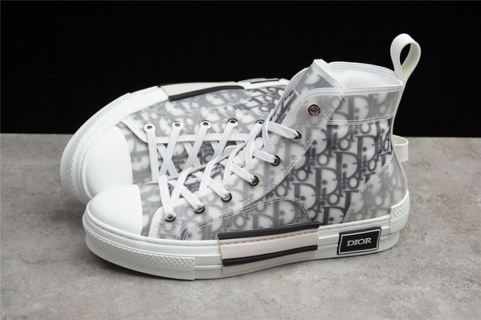 d10r b23 high top logo oblique sneakers