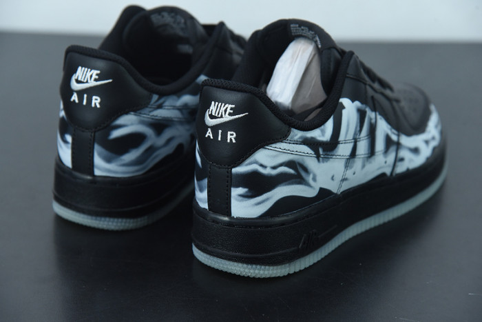 nike air force 1 low black skeleton halloween (2019) bq7541-001