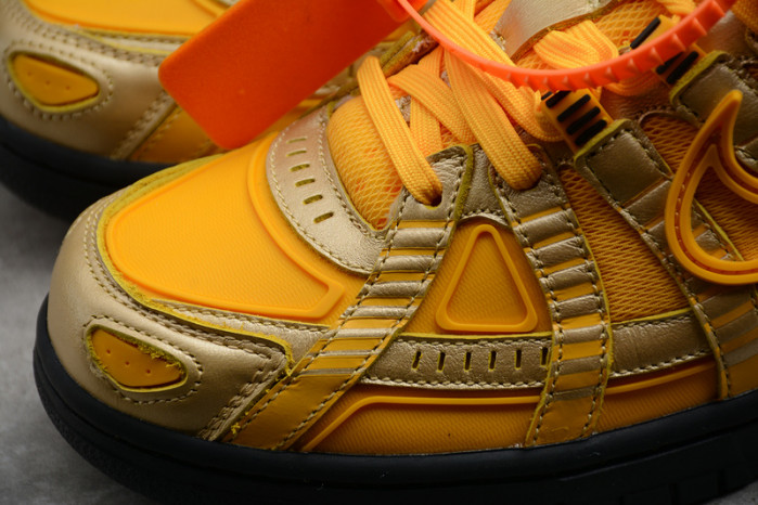 ow nike air rubber dunk “university gold” cu6015-700