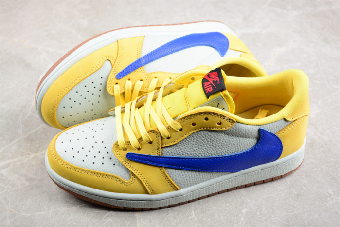 travis scott x air jordan 1 low og “canary” dz4137-700