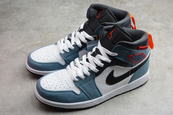 F**etasm x jordan 1 mid fearless blue white cu2802-100
