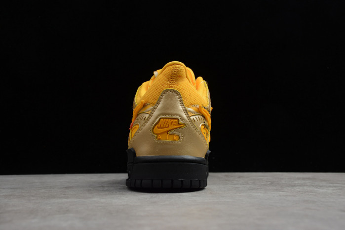ow nike air rubber dunk “university gold” cu6015-700