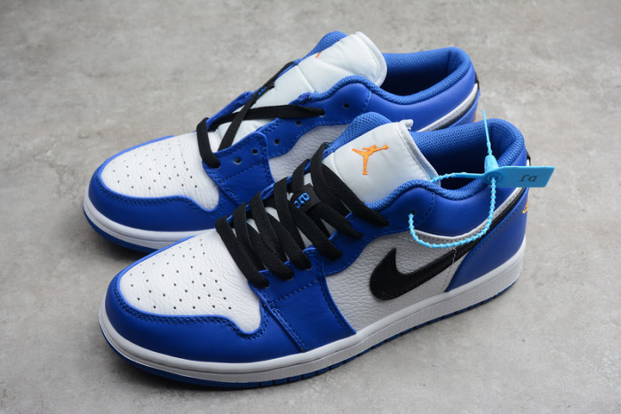 air jordan 1 low hyper royal orange peel 553558-401