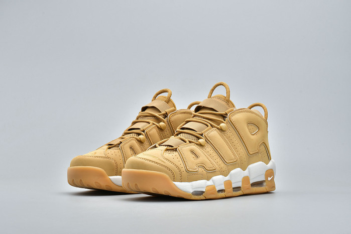 nike air more uptempo prm “wheat” brown aa4060-200
