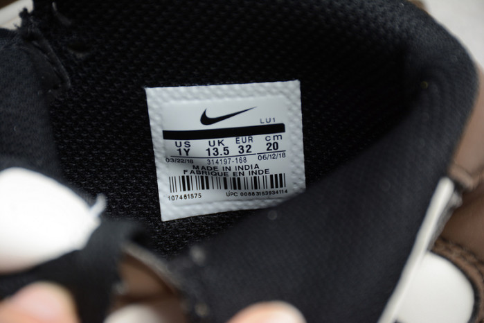 kids nike air force 1 mid 07 x travis scott beige brown 314197-168