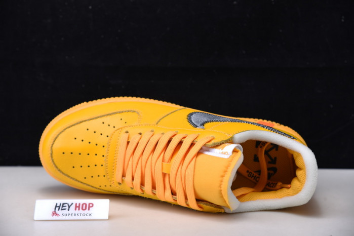 nike air force 1 low ow university gold metallic silver dd1876-700