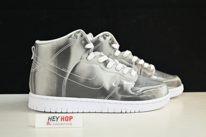 nike dunk high clot metallic silver dh4444-900