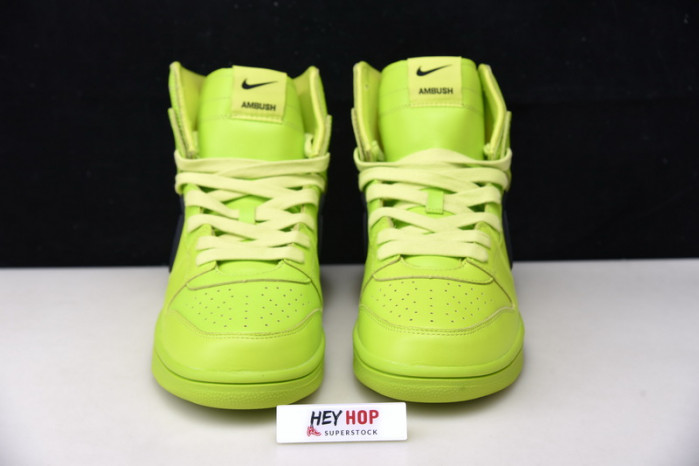 nike dunk high ambush flash lime cu7544-300
